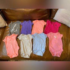 Baby girl onesies bodysuit bundle 3 months